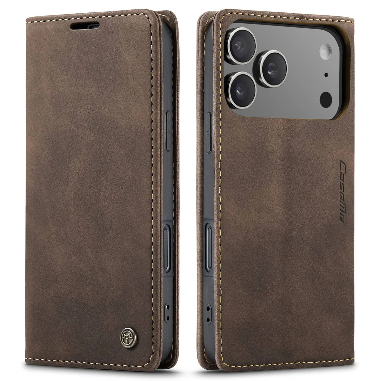 Leather Flip Wallet Case, Magnetic Folio Cover with Card Holder and Shockproof Kickstand