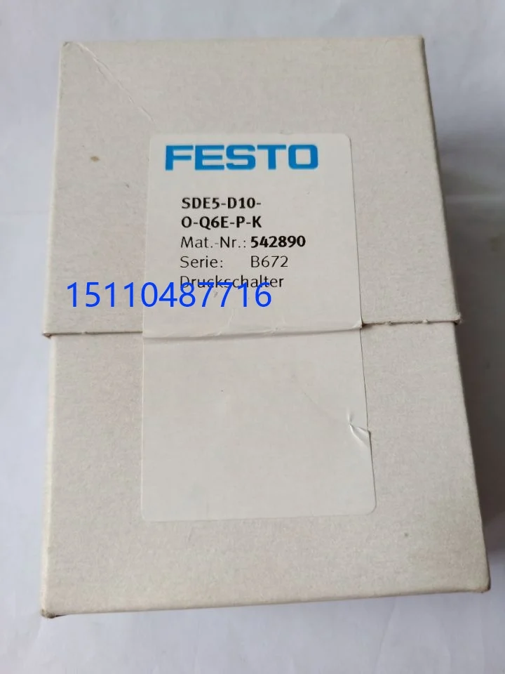 

Original FESTO Festo Pressure Switch SDE5-D10-O-Q6E-P-K 542890 In Stock.