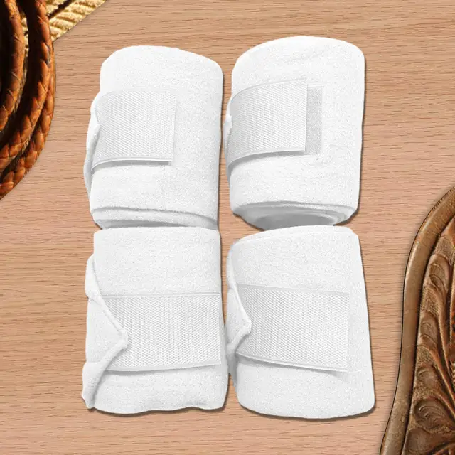 Bandages Wraps For Horses 4 Pieces Elastic Horse Bandages Leg Wraps 98 Inches Soft Equestrian Accessories Front Protector 4