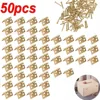 50pcs Mini Metal Hinge Furniture Hinges Doors Cabinet Brass Hinges Jewelry Wooden Boxes Luggage Hinges Home Hardware