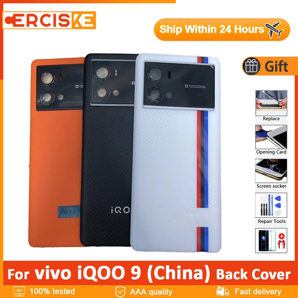 

Original Housing For vivo iQOO 9 (China) Back Battery Cover V2171A Rear Case Repair Replacement For vivo iQOO 9 Back Door