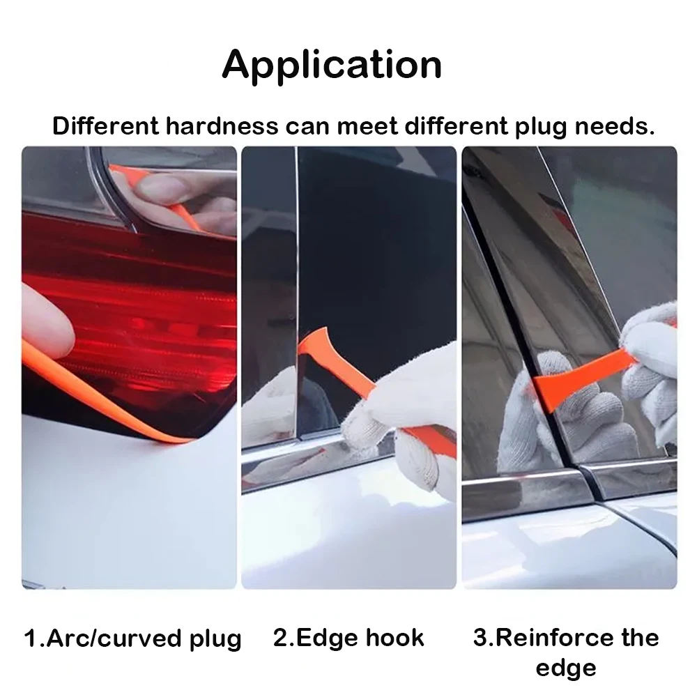 3Pcs Vinyl Car Wrap Tool Micro Stick Squeegee Window Tinting Kit Corner Scraper Curves Slot Tucking Tool Gap Film Cutter