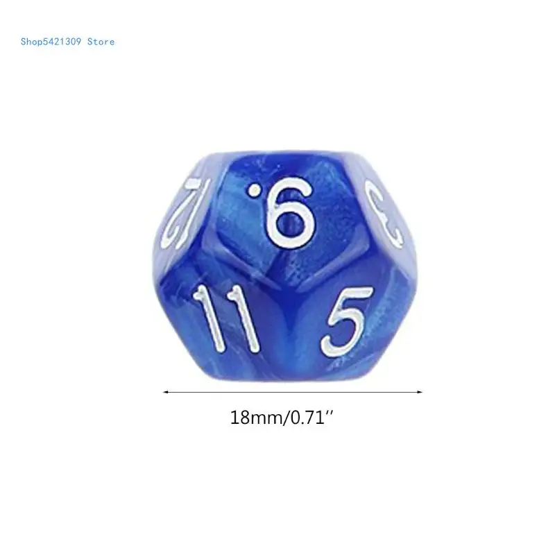 85WA 10pcs/lot 12 Sided Polyhedral Pub Club Game Family Party Acrylic 6