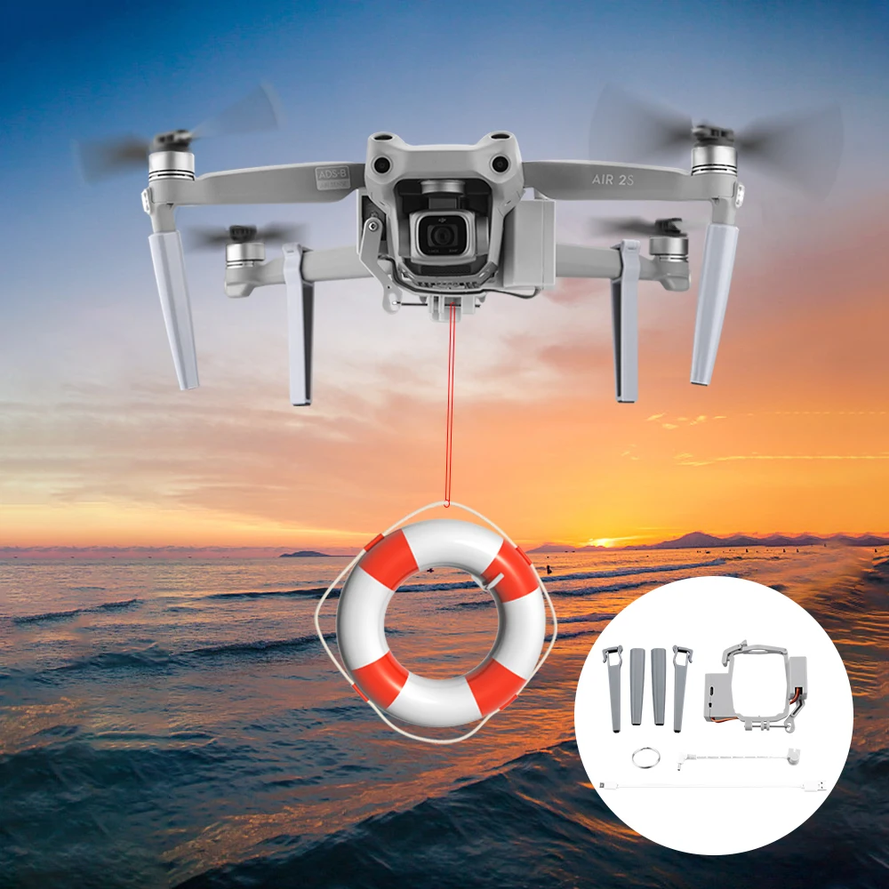 Linghuang Lanzador Sistema de Lanzamiento de Aire para DJI Mavic 2 Pro/Zoom Dispositivo de Entrega de Drones para Regalo y Propuesta de Matrimonio Parabólicos para Entrega de Cebo de Pesca 