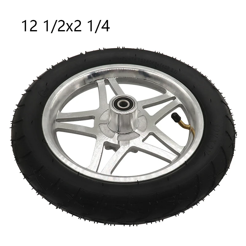 

12 Inch Wheel 1/2x2 1/4 Tire Inner Tube Outer Tyre With Rim Set Fit For Electric Scooters E-bike Folding Bicycles Parts