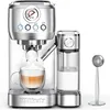 Espresso Machine 20 Bar, Cappuccino Machine with Automatic Milk Frother, Latte Machine with Pressure Gauges for Home Present 1