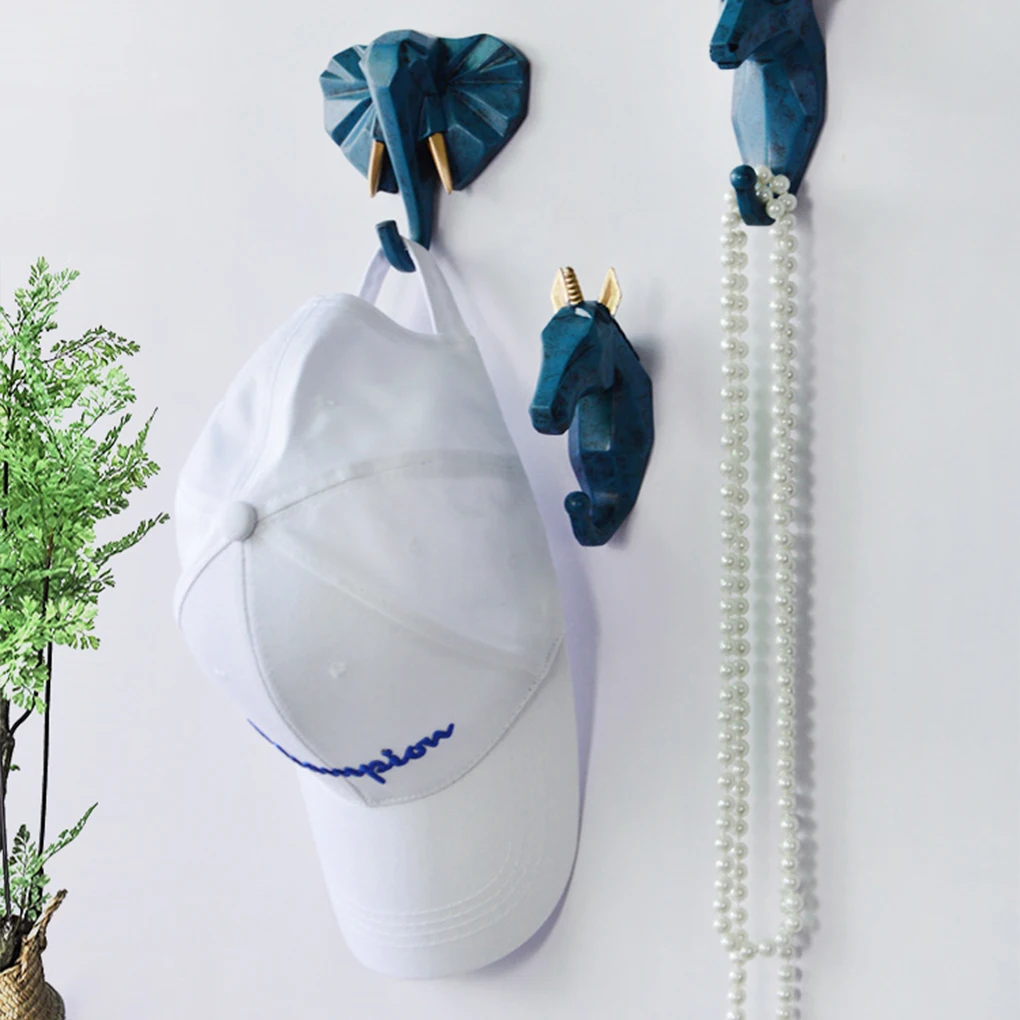 Unique And Functional Animal Head Coat Hook Home Resin Animal Head Key Hook Shape