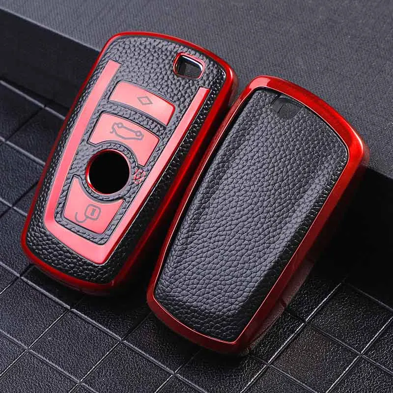 Cover chiate/telecomando per BMW F31 F10 F11 F30 F18 E46 118i 320i 1 3 5 7 Serie X3 F25 X4 M3 M5 del Sacchetto del Keychain Accessori Auto - Sb496e2fdc05a4d17b2768334a8d6898cY