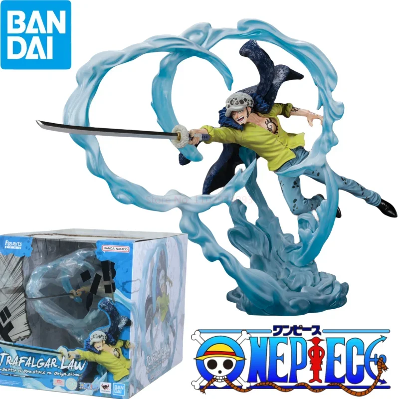 Bandai Original Figuards Zero One Piece Trafalgar D. Water Law Anime Figure Model Ornament Collection Regali Di Compleanno Di Natale