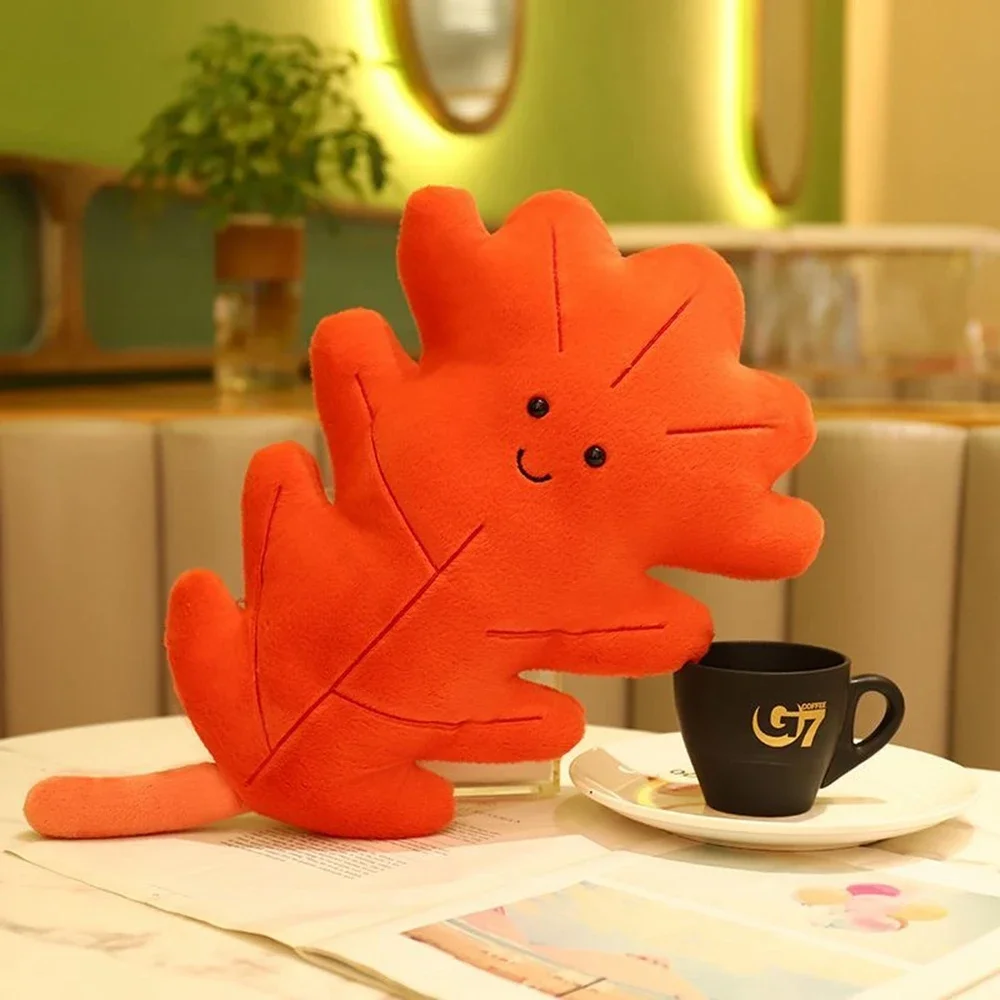 Six Styles Of Simulation Leaf Pillow Plush Toy Maple Ginkgo Leaf Home Sofa Bedside Sofa Car Decoration Photo Props The Best Gift 6