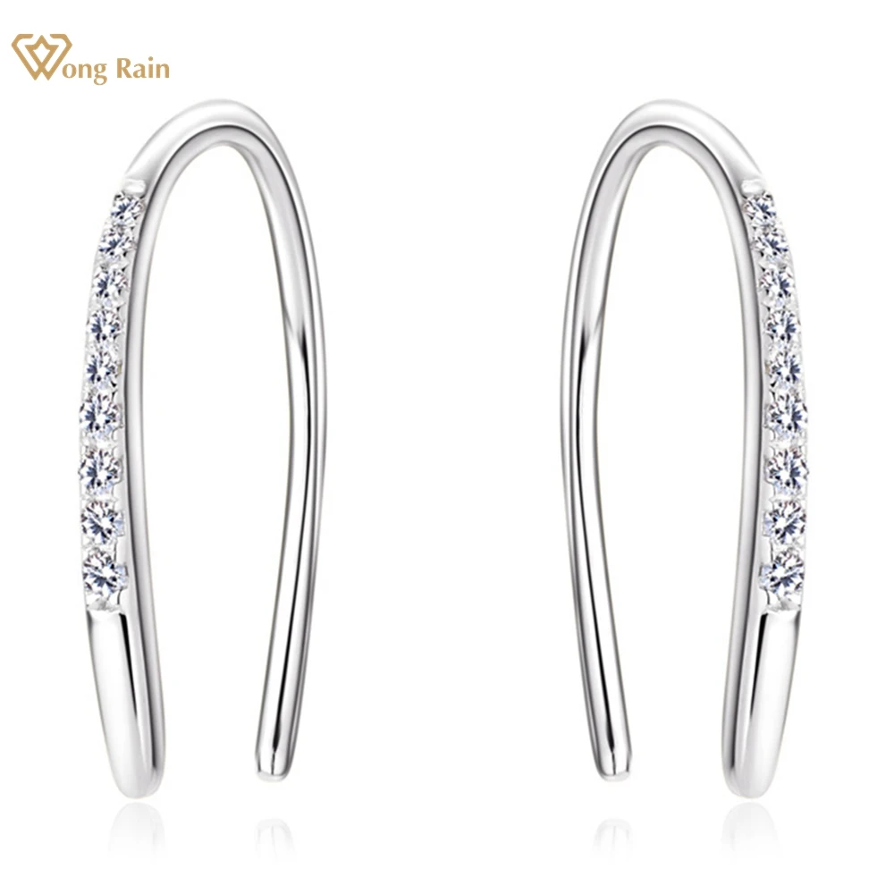 

Wong Rain 18K Gold Plated 925 Sterling Silver VVS1 3EX D Real Moissanite Diamonds Simple Earrings For Women Jewelry Wholesale