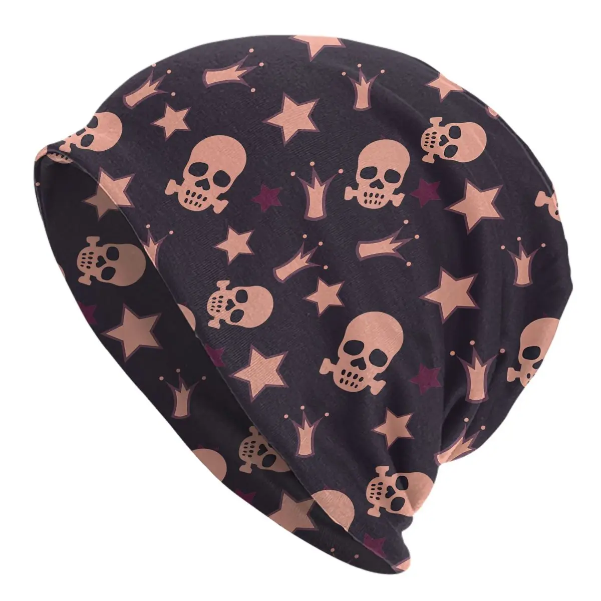 

Bonnet Hats Skull Men Women's Background Skulls Crowns Stars Cap Street Skullies Beanies Caps