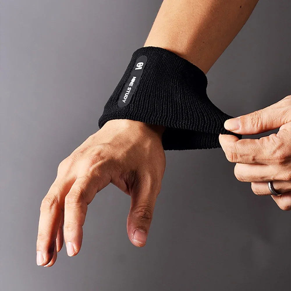 Sweat absorption Wrist Guards Gym Sports Bodybuilding Fitness Running Basketball Wrist Bracers 1PC