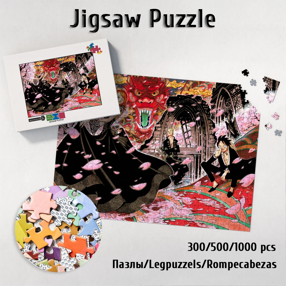 

Nami Luffy Zoro Jigsaw Puzzles Cartoon Bandai Unique Design Puzzle Toys Hobbies One Piece Cartoon Anime Diy Puzzles Family Games