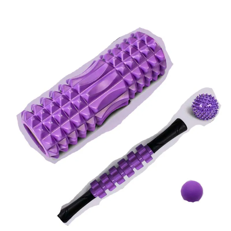 

33CM Crescent Style Wolf Shaped Yoga Column Gear Stick Fascia Ball Hollow Foam Shaft Pilates Yoga Shaft Set