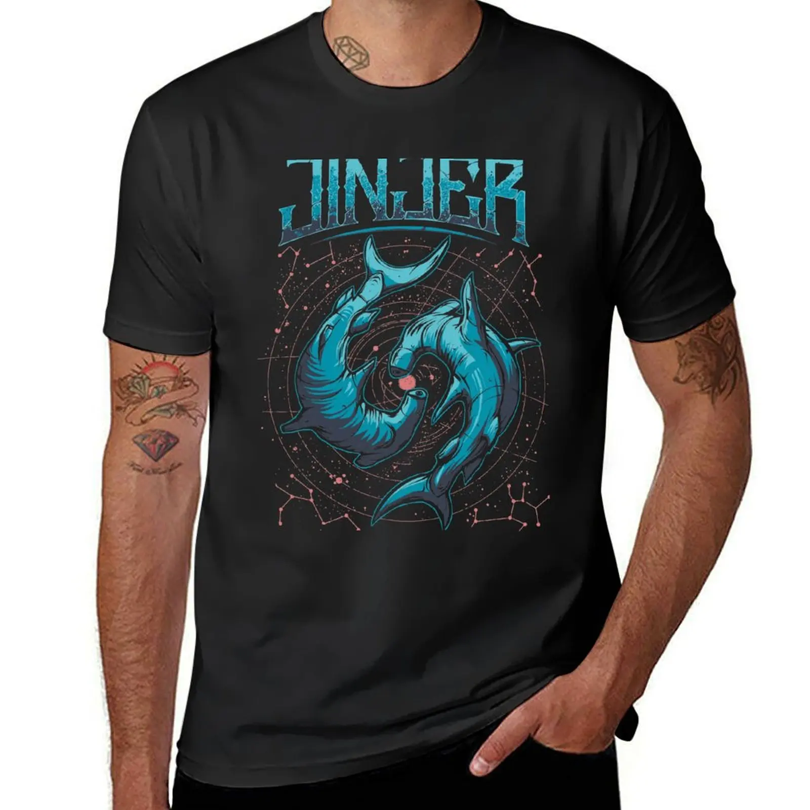 

Тяжелый металлический сердечник jinjer, футболки, графические футболки, мужские Графические футболки, большие и высокие футболки