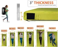 3-Inch Thick Memory Foam Camping Mattress Sleeping Pad [Car/Tent/Cot] for Guests, Children, and Adults for Overnight Use 2