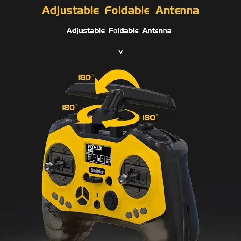 Poignées antidérapantes de la radiocommande Jumper Bumblebee ELRS 2.4G Hall, conçue pour un confort optimal.