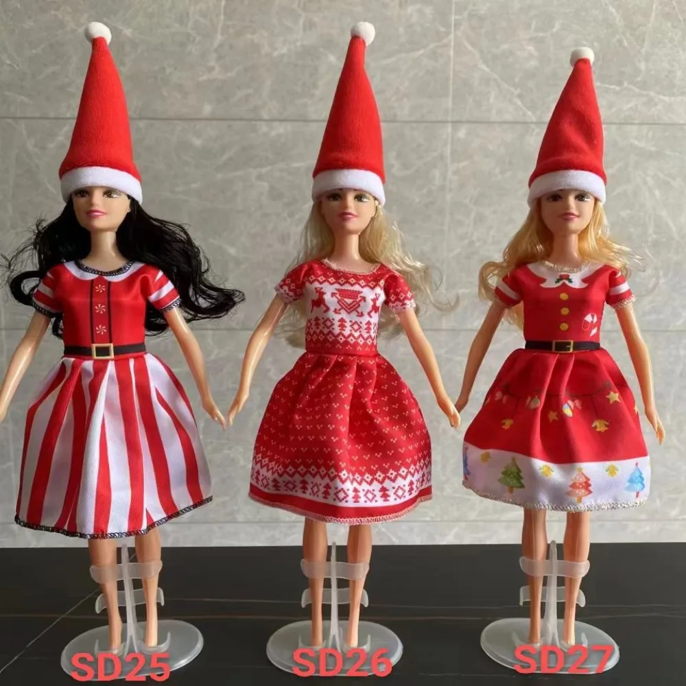 11.8inch 11.8inch Doll Clothes 30cm Christmas Elfs Series Doll Christmas Dress Fashionable Beautiful Christmas Doll Clothes