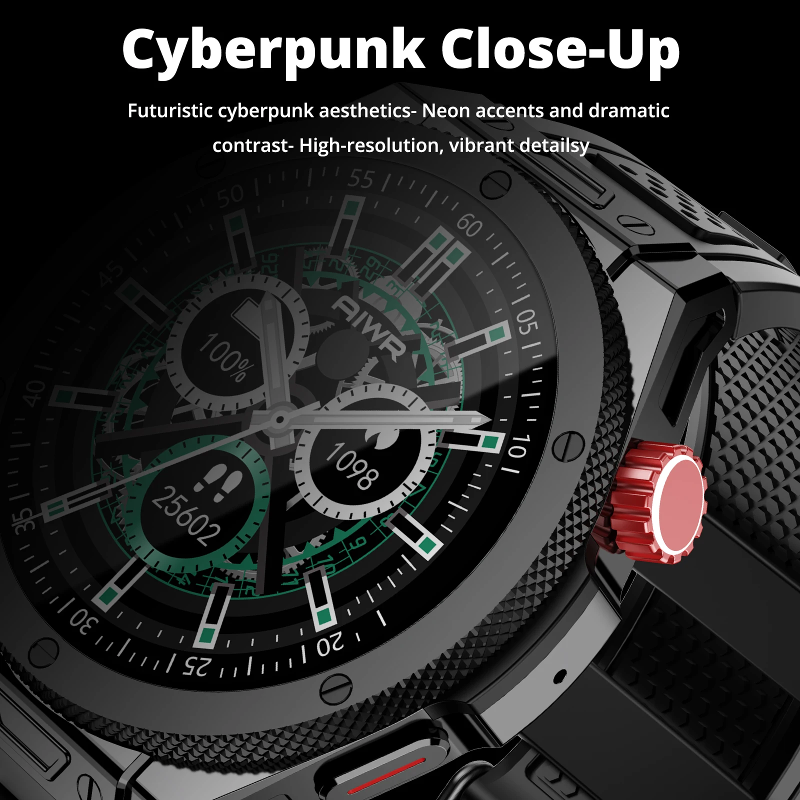 Cynex Key Смарт-часы AIWR Cynex, AMOLED 1,43 дюйма, GPS, AI Watch Face ChatGPT ...