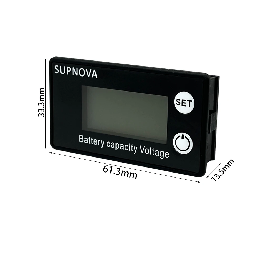 Battery capacity voltmeter installed display example
