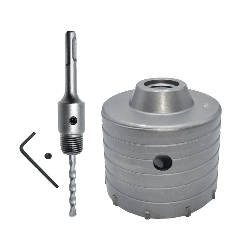 

1Set SDS PLUS Concrete Hole Saw Electric Hollow Core Drill Bit 100Mm 110Mm Cement Stone Wall Air Conditioner Alloy Blade