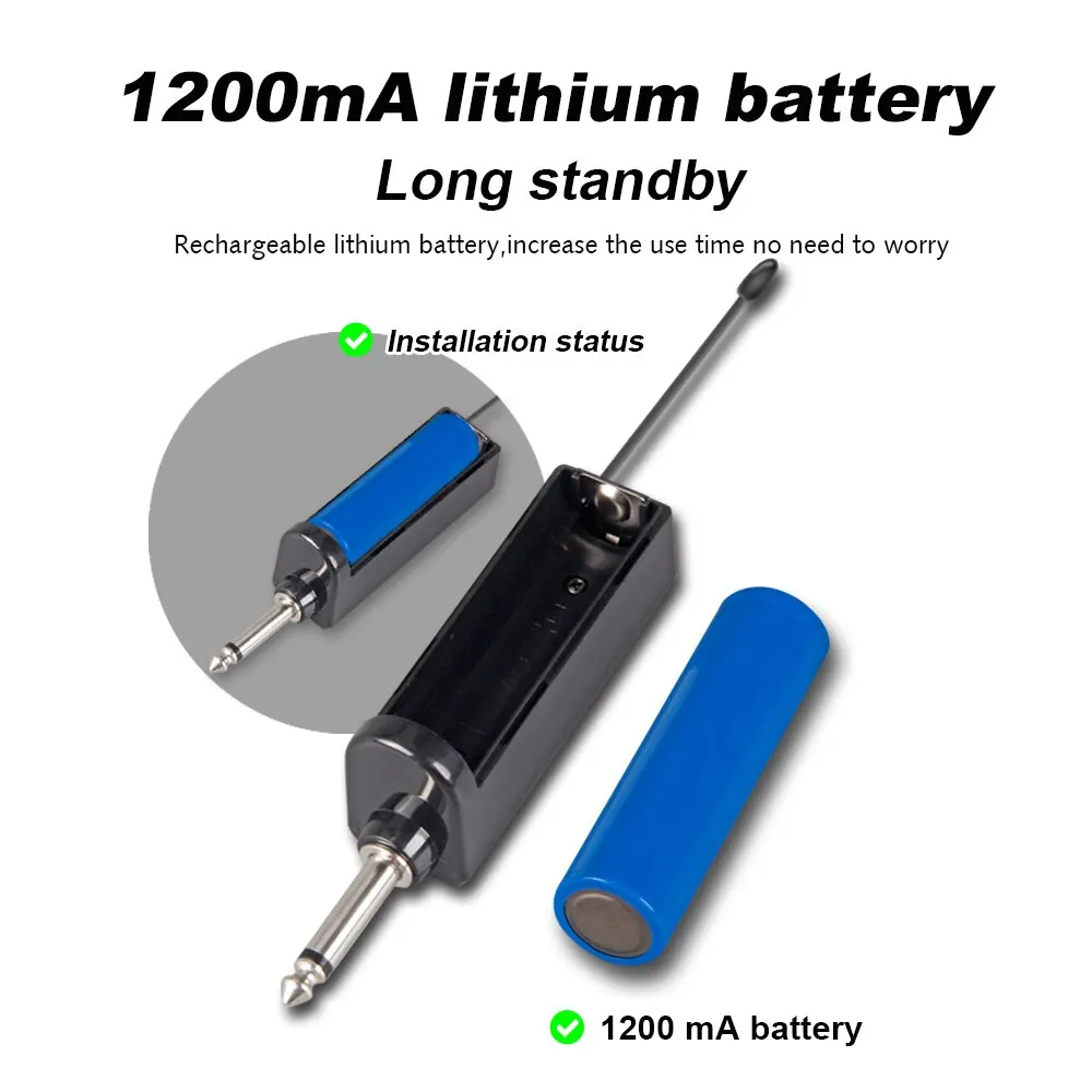 무선 마이크 G-MARK X220U UHF 녹음 가라오케 마이크, 충전식 리튬 배터리 수신기 포함 스피커용 5시간 작동