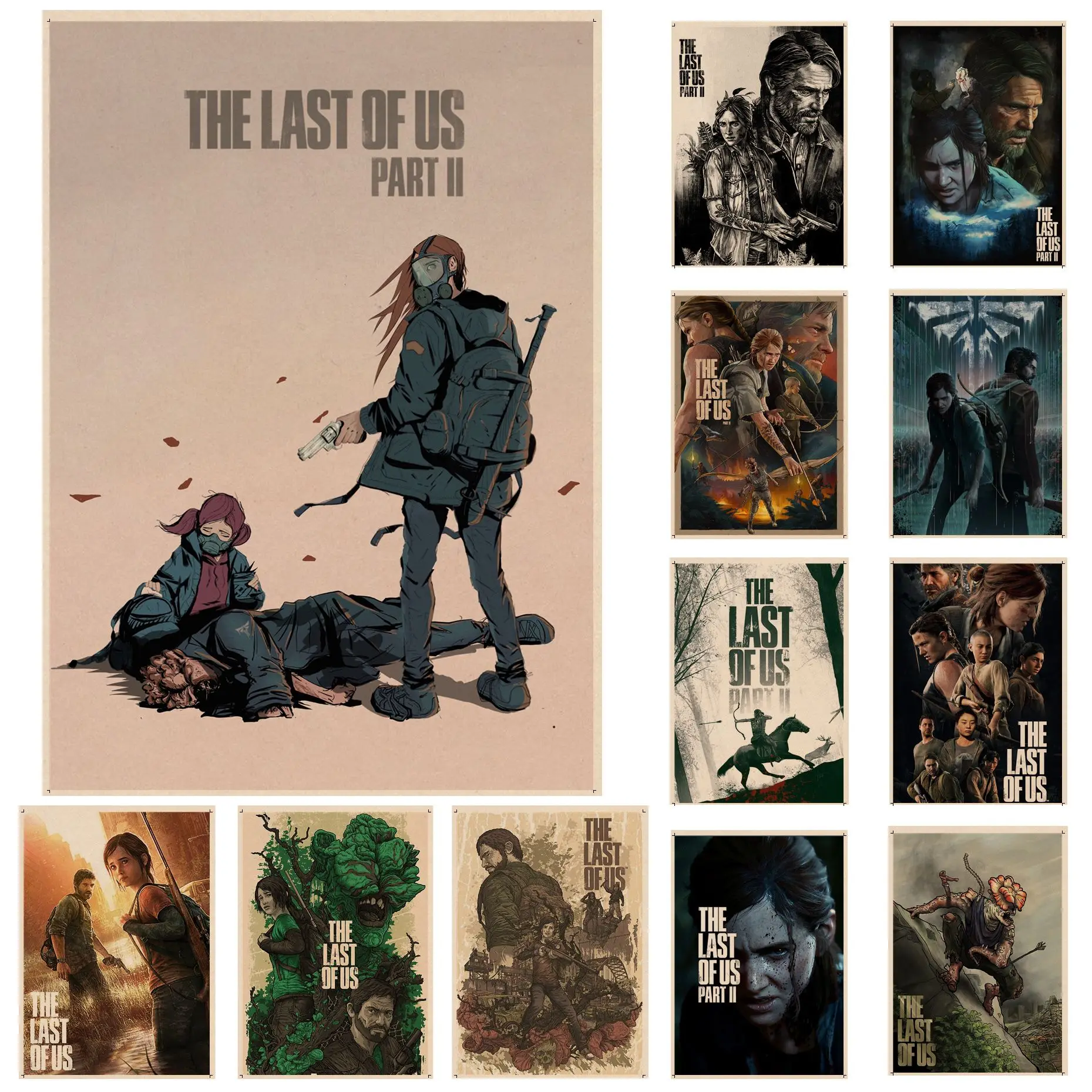 L'Ultimo Di Noi Parte 2 Retro Kraft Paper Poster Vintage Room Bar Cafe Decor Kawaii Room Decor