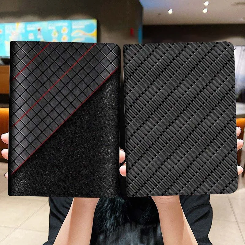 Retro Carbon Fiber Art Foldable Tablet Case Gift