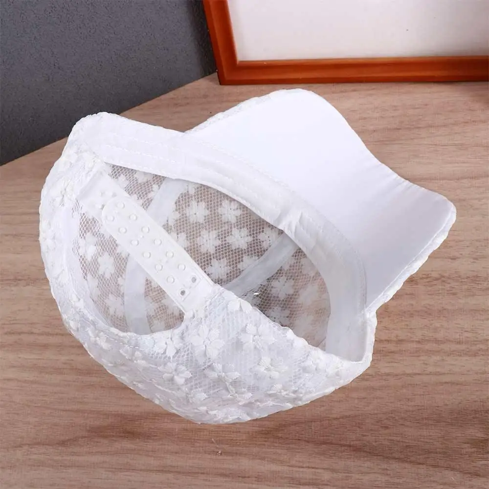 Adjustable Casual Girls Korean Hip Hop Outdoor Visors Cap Flower Baseball Cap Lace Mesh Hat