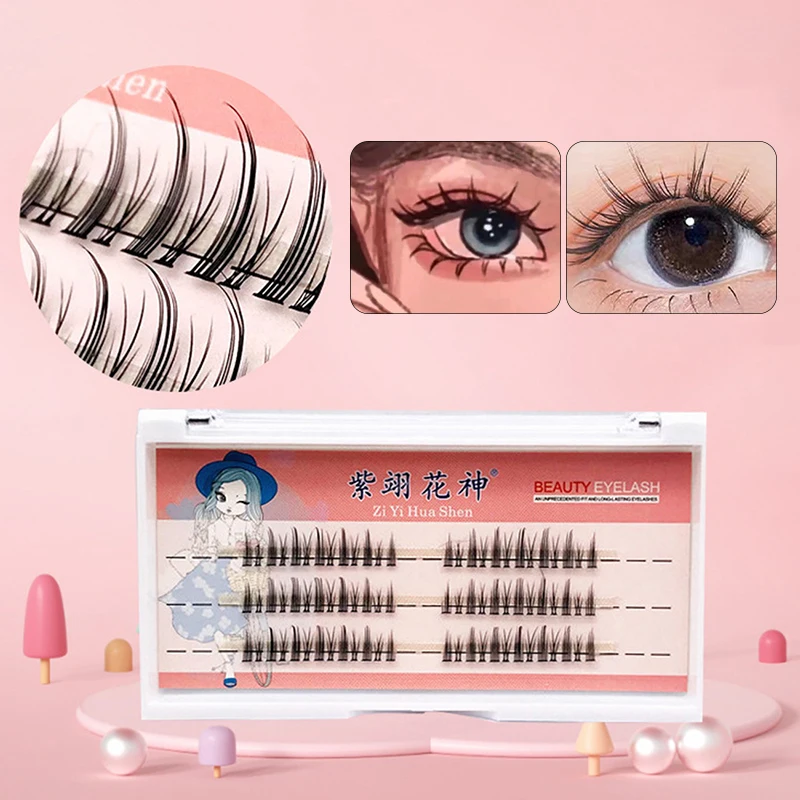 

1 Box Of False Eyelashes Japanese Fairy False Eyelashes Handmade False Eyelashes Little Devil Big Eyes Naturally Thick Eyelashes