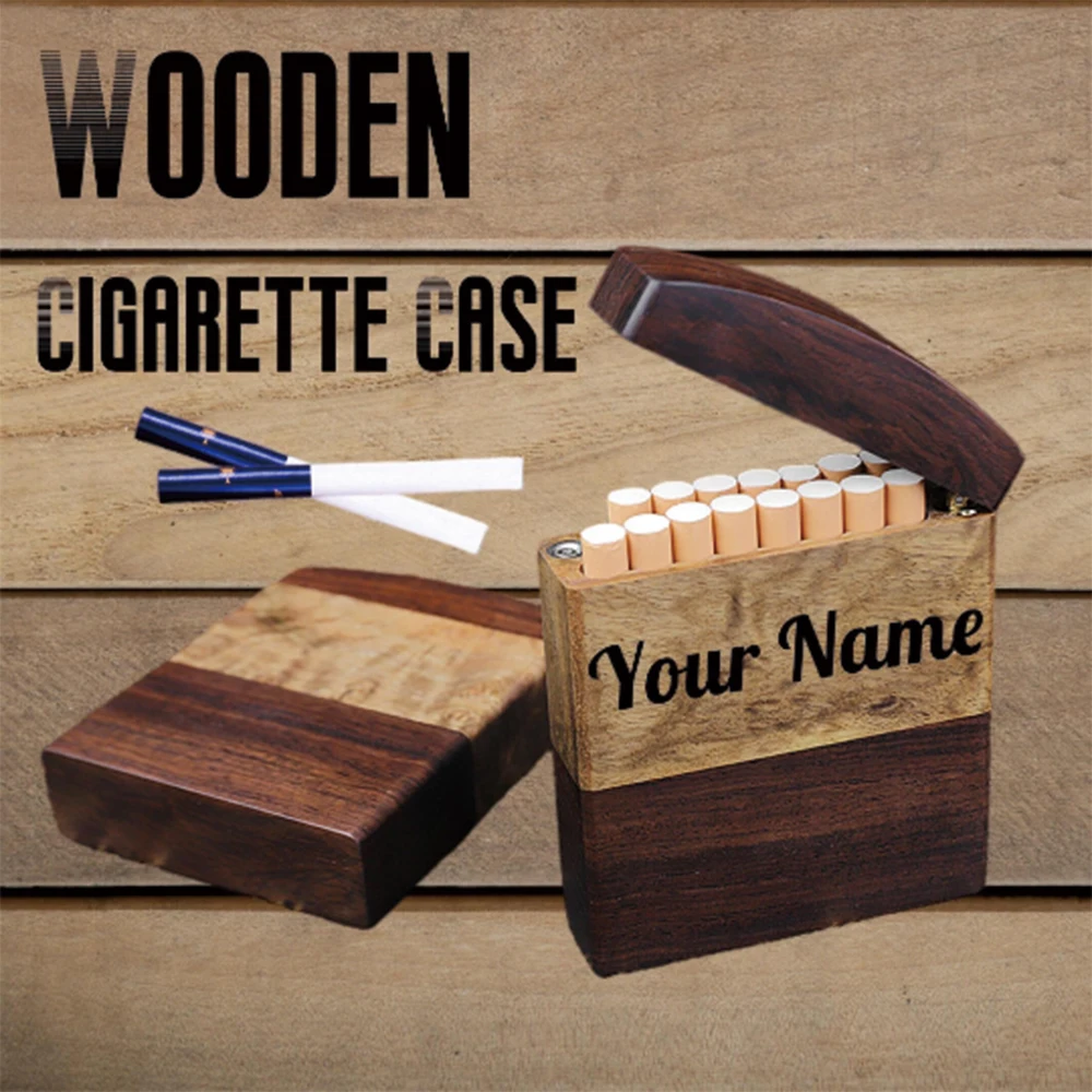 CustomizedCigaretteCasefor15CigarettesWoodenCigaretteHolder