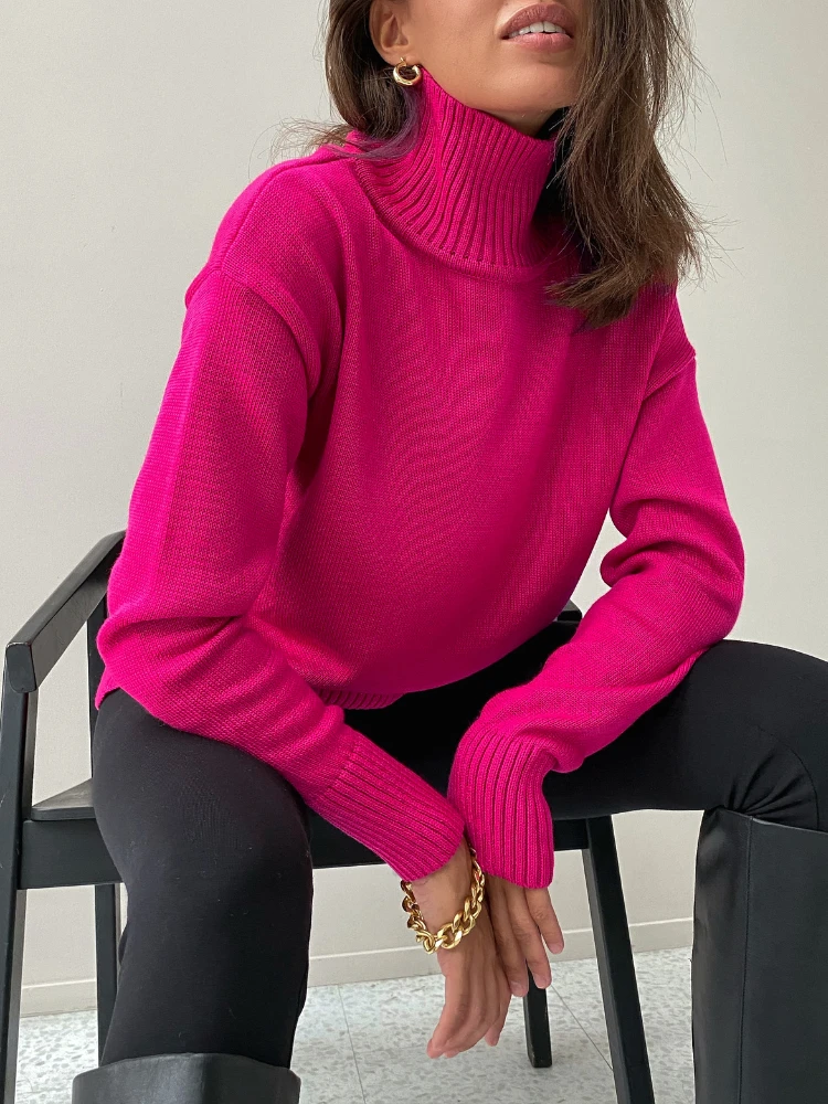 Turtleneck Shirt Pink Turtleneck Sweater Zara Rose Red Autumn