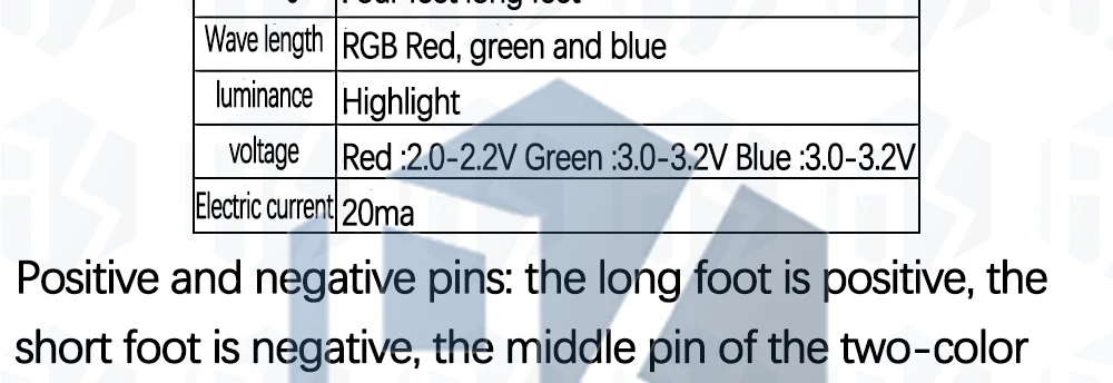 10 Stück 5 mm RGB-LEDs mit gemeinsamer Kathode / gemeinsamer Anode, dreifarbige Leuchtdioden, F5 RGB, diffus / transparent, hohe Leuchtkraft. – Detail 5