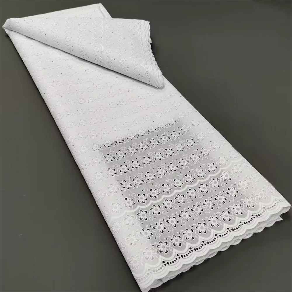 

African Lace Fabric 2023 Latest Swiss Voile Lace In Switzerland Cotton Embroidery Nigerian Lace Fabric For Party Dress t-150