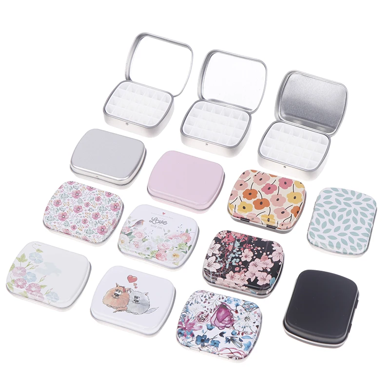 Portable Empty Watercolor Tin Box 24 Grids Mini Watercolor Paint Palette Travel Painting Paint Tray Art Supplies paint tray color palette watercolor palette