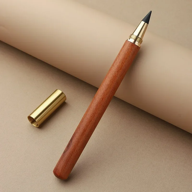 Wooden Unlimited Writing Pencil HB with Graphite Pen Tip Eternal Drawing Painting Infinity Pen Art School Supplies Stationery 5
