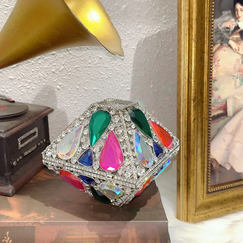 Women Gold Crystal Clutch Purse Gems Evening Bags Party Dinner Diamond Shoulder Bags Cocktail Rhinestone Handbags and Purses