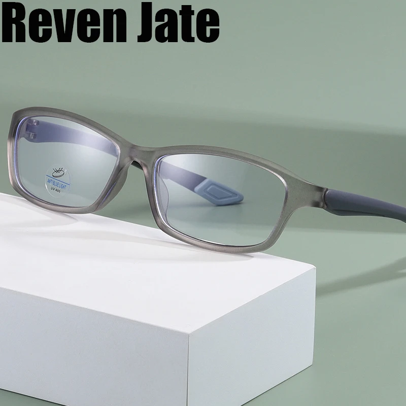 Reven Jate 81300-Monture de lunettes pour hommes, style sport, lunettes avec lentille transparente transparente, myopie optique