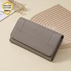 Fashion Large Capacity Women's Credit Card Holder Wallets Genuine Leather Women RFID Blocking Long wallet 1
