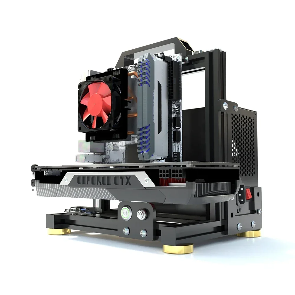 ITX MATX ATX Gamer Cabinet MOD Desktop PC Case Open Frame Rack Water Cooler Computer Gaming Chassis Vertical Personality DIY PC Case