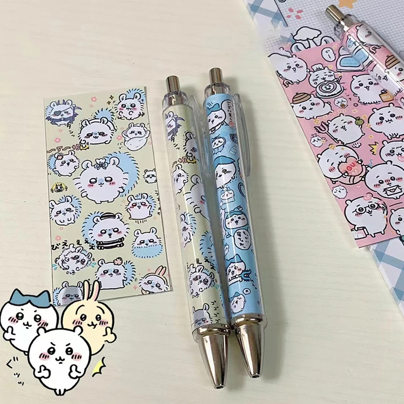 Cartoon Anime Chiikawa Press Pen Hachiware Usagi Cute Gel Pen Student 0.5mm Roll Paper Pens Children Stationery School Supplies