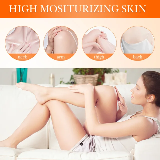 300ml Crema per il corpo alla curcuma Macchie scure Lozione sbiancante Vitamina C Crema idratante per il viso Tenera rassodante Cura della pelle del corpo 5