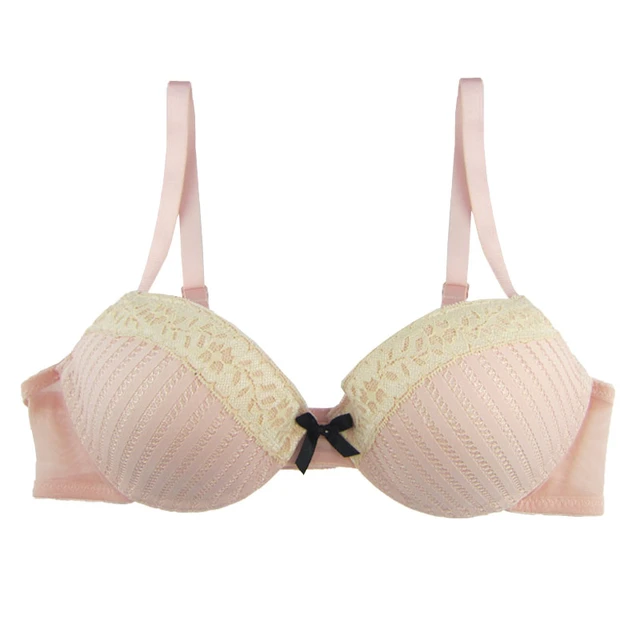Buy Solid Cute Bow Bras Cotton Student Girls Push Up Bras 32b 34 B