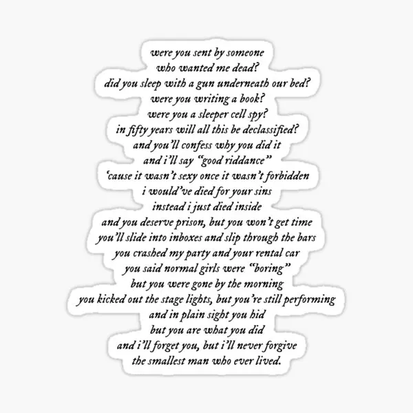 

The Smallest Man Who Ever Lived 5PCS Stickers for Anime Wall Laptop Water Bottles Window Bumper Stickers Living Room Room Kid