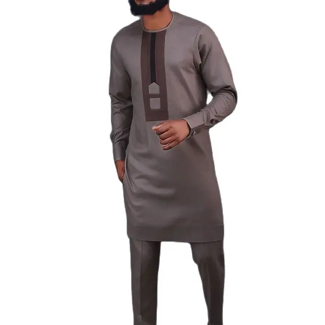 Tunde Long-sleeve 2 Piece Dashiki Outfit - Image 6