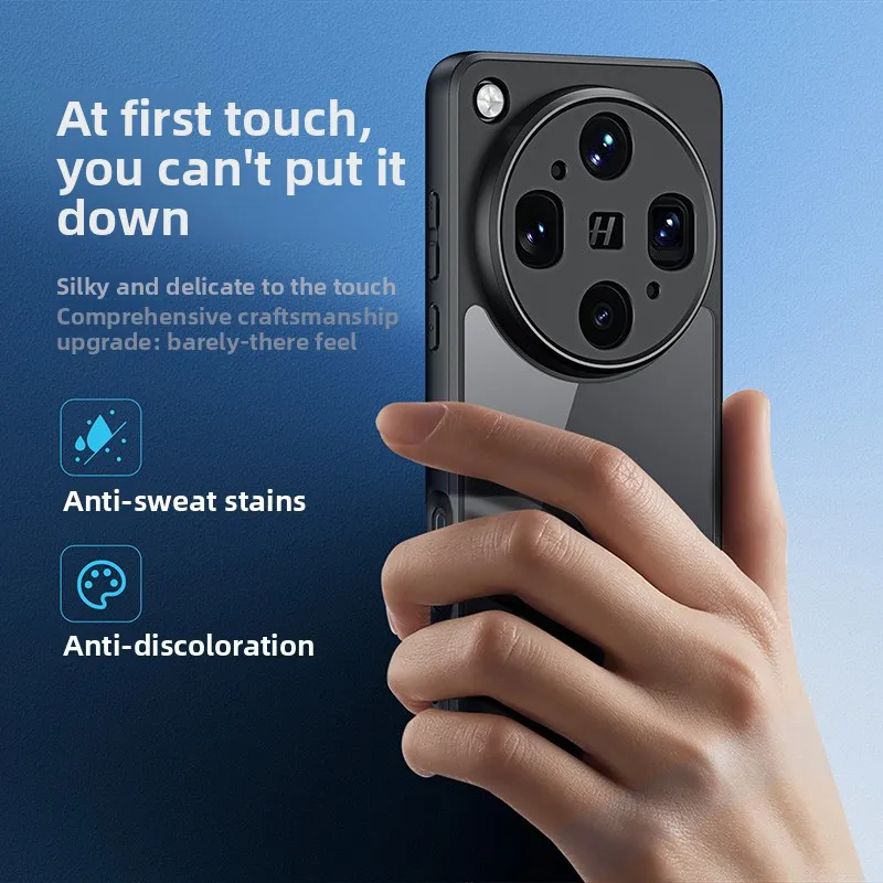 Enhanced Frosted Translucent Skin-Friendly Acrylic Shockproof Bumper Case