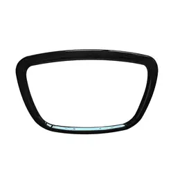 Premium Car Steering Wheel Logo Frame Cover Trim - ABS Center Panel Sticker (Black)
