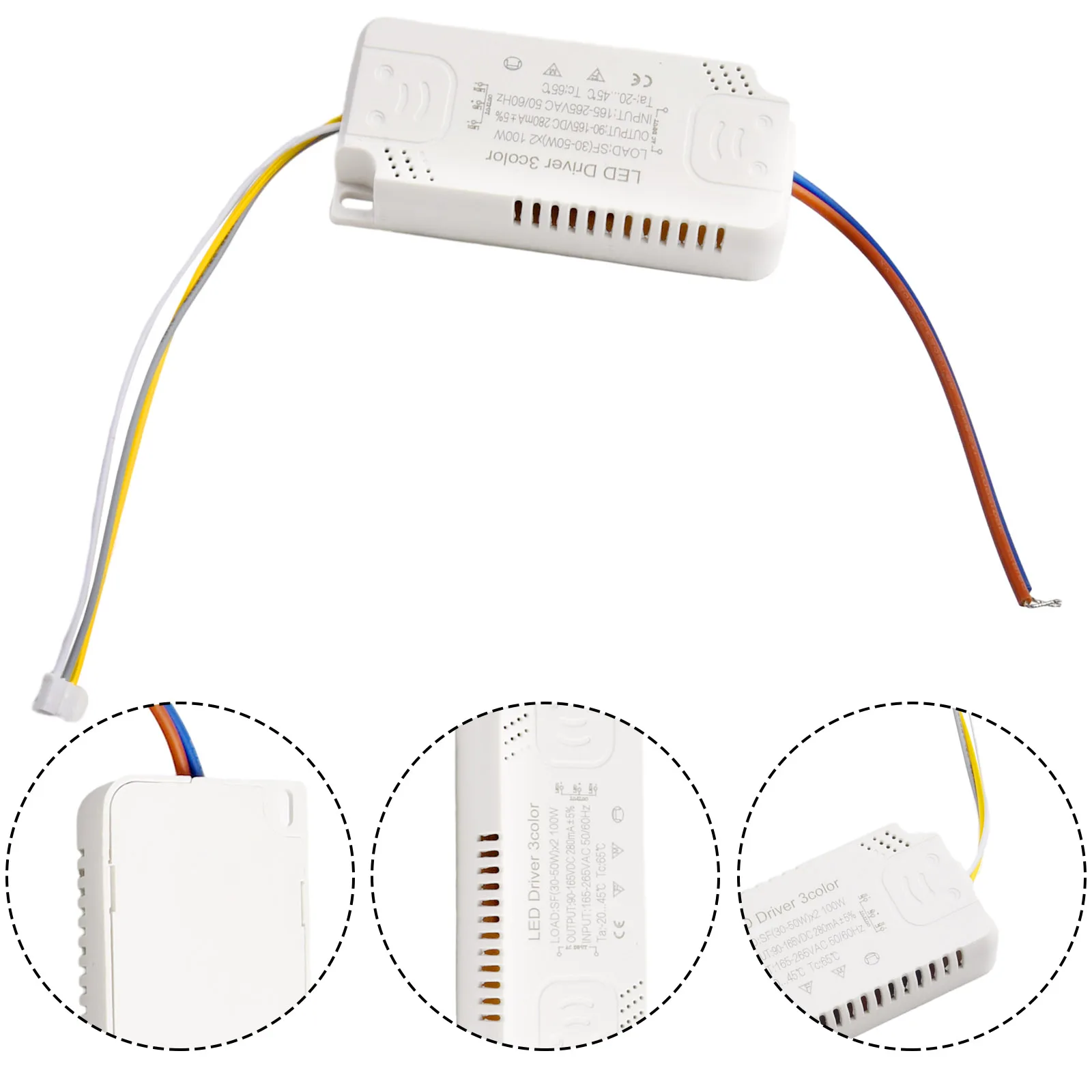 รูปสินค้า อะแดปเตอร์ LED 3 สี ปรับแรงดันไฟฟ้า 8-70W สำหรับระบบ LED ไม่แยกแรงดัน