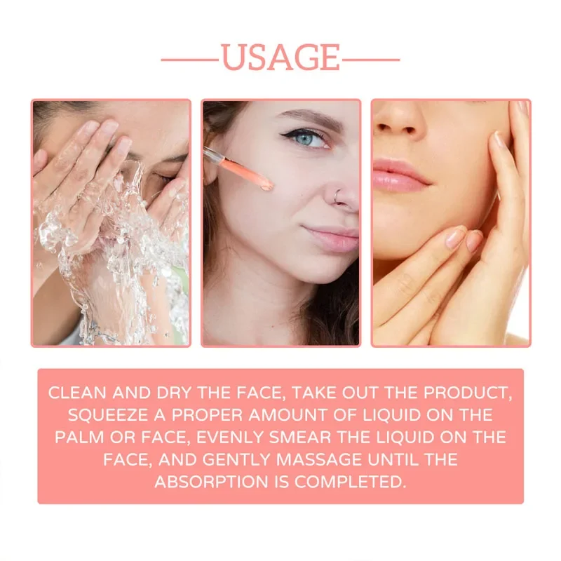 Hyaluronic Acid Wrinkle Remover Serum Niacinamide Whitening Moisturizing Fade Dark Spot Shrink Pores 5 In 1 Facial Care Serum 4